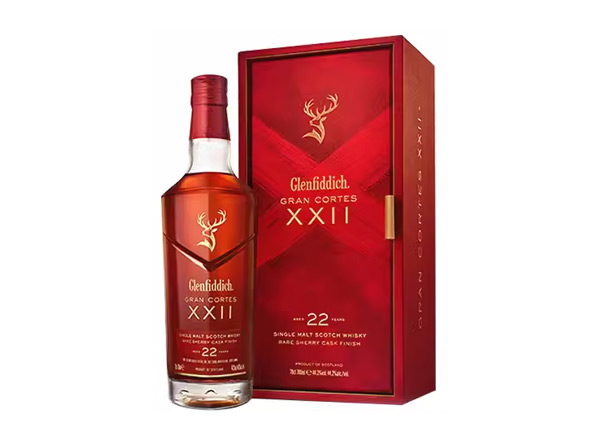 珠海回收格兰菲迪22年璀璨珍藏版威士忌700ml礼盒装Glenfiddich XXII苏格兰威士忌