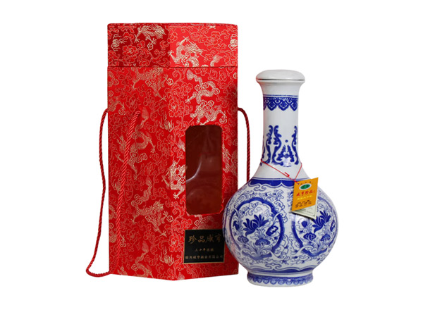 珠海咸亨黄酒回收珍品咸亨三十年花雕酒青瓷瓶盒装绍兴黄酒2.5L