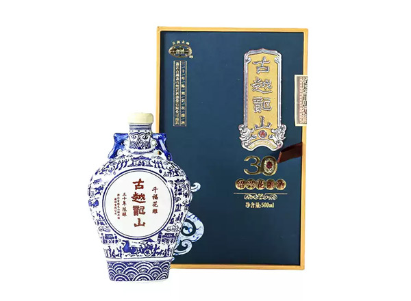 珠海黄酒回收古越龙山黄酒千福花雕三十年陈酿绍兴花雕酒500ml礼盒装