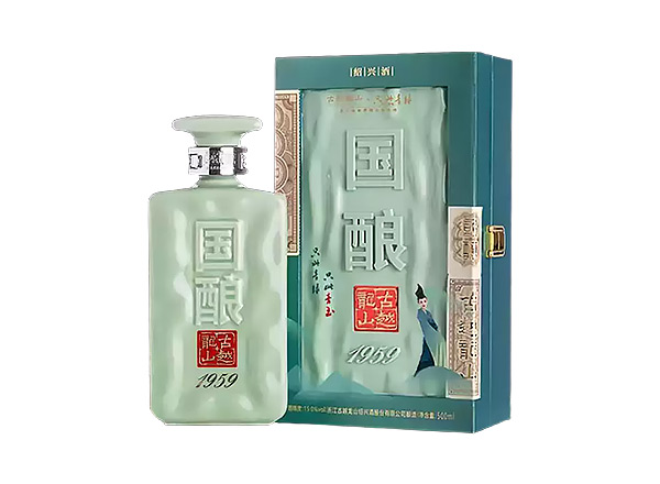 珠海古越龙山黄酒回收国酿1959青玉只此青绿联名款二十年陈酿黄酒礼盒